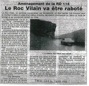 R.D. 118: La roca de Roc Vilain va a ser despedazada 