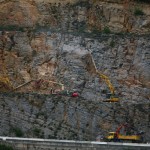 Travaux de forages en montagne