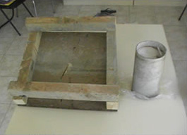 Concrete test tube and box