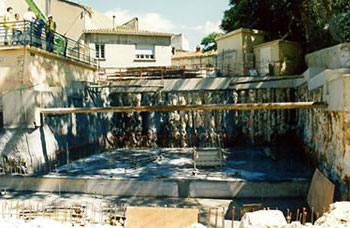 confortement par paroi en pieux jointifs et butons