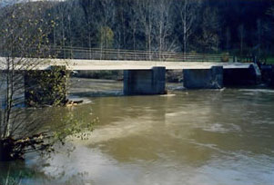 3 piles bridge construction