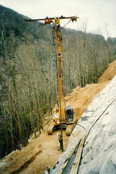 Foundation for a riprap support sill