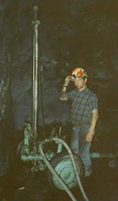 CFL drilling in mine shaft to create a ventilation well