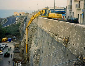 Drilling for reinforcement at -18 ml, Sète (34).