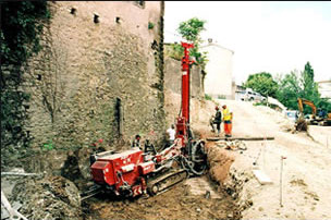 Micropiles for building foundations