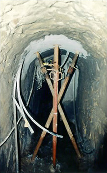 injecting a sinkhole in an old sanitation tunnel