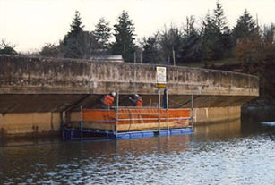 Reparacion de los paramentos de un embalse