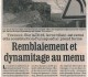remblaiement et dynamitage du rocvilain