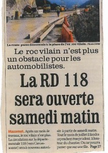 réouverture de la rd118