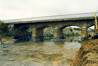 Reinforcement of bridge piles subjected to scouring