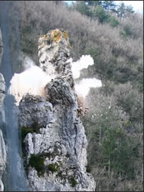 technique de minage de massif rocheux