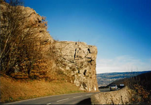 Blasting and earthwork of a rocky outcrop