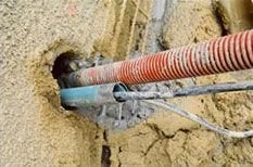 The socket pipe for IRS injection - Dywidag anchors