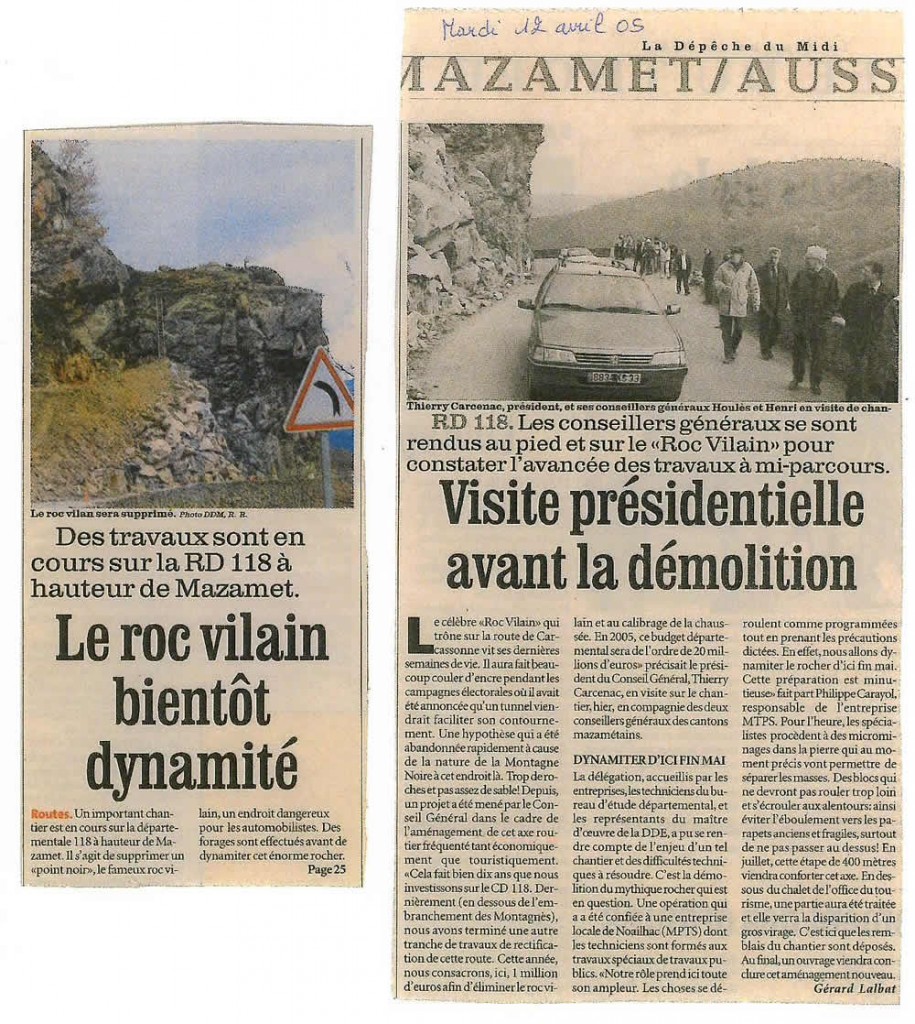 visite présidentielle au roc vilain avant travaux