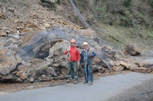 Eboulement de la falaise sur la RD 55, M. Philippe CARAYOL (et M. Gilles ARNAUD de la société M.T.P.S.